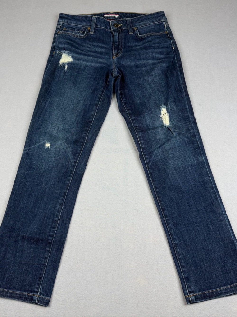 Tommy Hilfiger Boyfriend Jeans Distressed Medium Wash Women 4